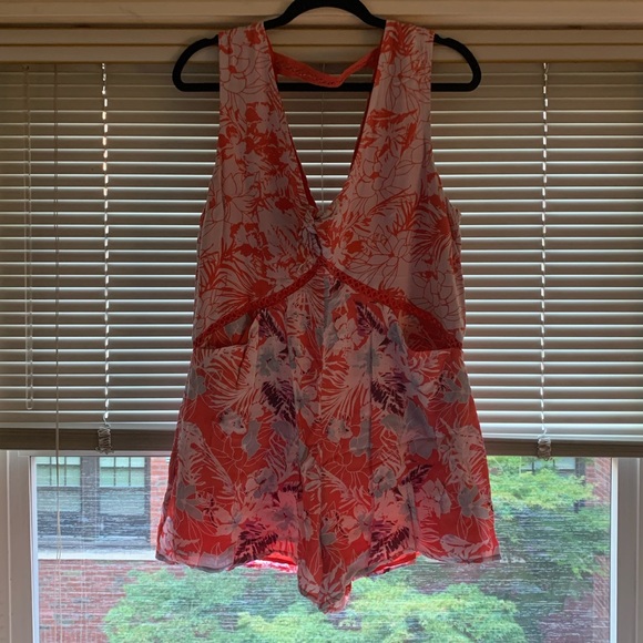 Free People V-Neck Romper - Picture 2 of 8